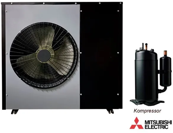 Andersen Electric Nordic One luft/vand varmepumpe med WiFi, 12kW, Sort